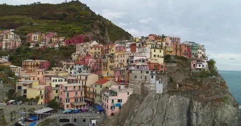 Manarola Aerial View Stock-Footage 80931778