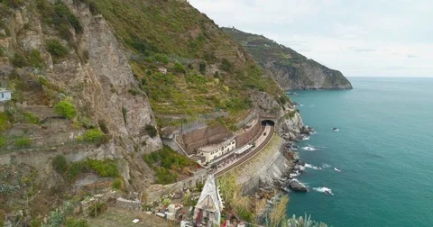 Manarola Aerial View Stock Footage 80932153