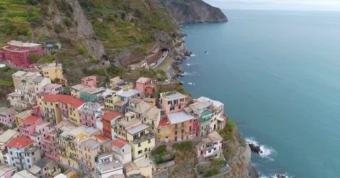 Manarola Aerial View Video stock 80932399