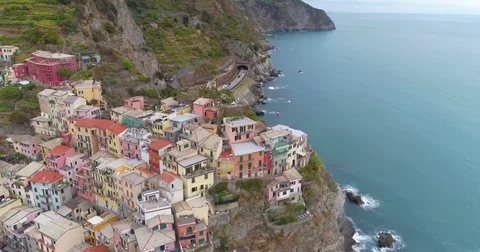 Manarola Aerial View Stock Footage 80932465