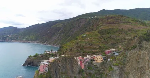 Manarola Aerial View Video stock 80932751