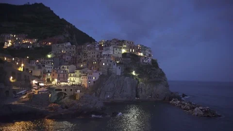 Manarola Cinque Terre Sunset Stock Footage 72997941
