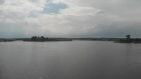 Manasquan &amp;amp; Pt Pleasant NJ Inlet drone canal and ocean footage Stock Footage 337059638