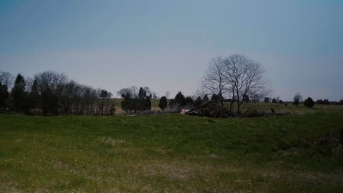Manassas Open Field Sliding Shot Stock Footage 88708346