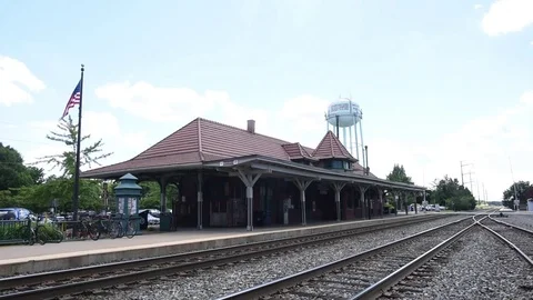 Manassas train station natural light shift Stock Footage 76646077