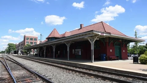 Manassas train station natural light shift Stock Footage 76646079
