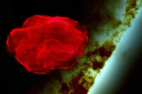 Manatee Nebula Supernova Remnant Stock Illustration