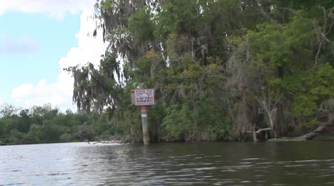 Manatee Zone Sign Stock Footage 1080285