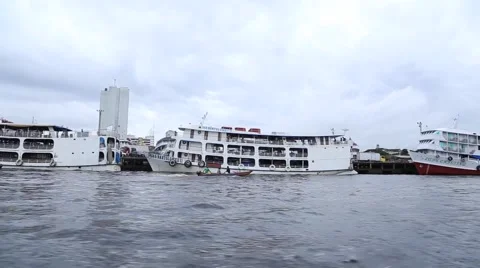 Manaus Harbor in Amazon, Brazil Video stock 40996415