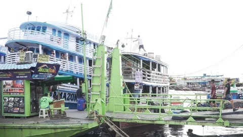 Manaus port Stock Footage 126927783