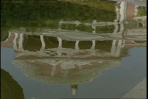 Manaus Teatro Amazonas Reflection in Water Stock Footage 11499645