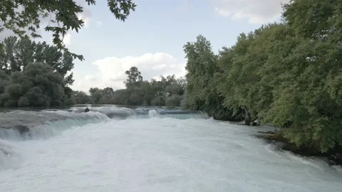 Manavgat Waterfall in Turkey Stock Footage 164915533