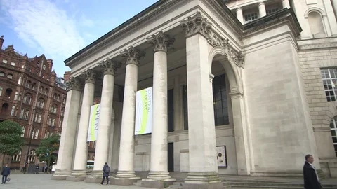 Manchester City Centre Library Stock Footage 78027516