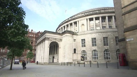 Manchester City Centre Library Stock Footage 78027695