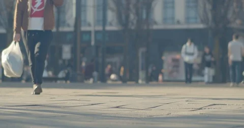 Manchester city centre . Spring Stock Footage 103706823