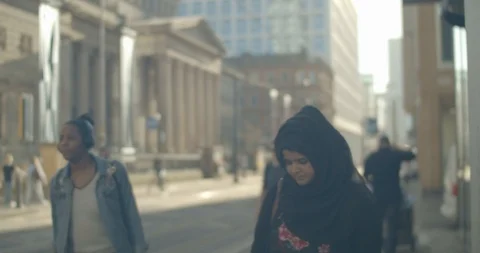 Manchester city centre . Spring winter Stock Footage 103703115