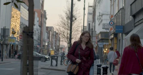 Manchester city centre . Spring winter Stock Footage 103705579