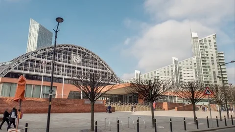Manchester City Centre Timelapse Stock Footage