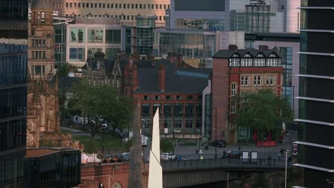 Manchester City Centre view Stock Footage 75910055