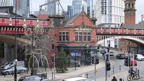 Manchester Deansgate Stock Footage 240745571