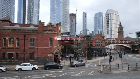 Manchester Deansgate Stock Footage 240745619