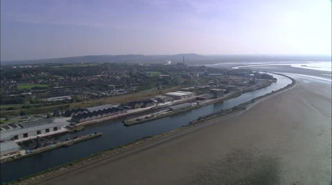 Manchester Ship Canal At Runcorn Stock Footage 65200312