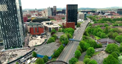 Manchester Skyline Development. 스톡 동영상 240581639