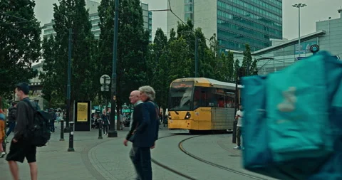 Manchester Tram Stock Footage 200799323
