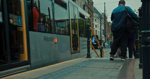 Manchester Tram Stock Footage 200853484
