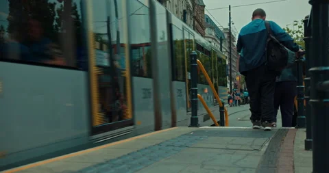 Manchester Tram Time-lapse Stock Footage 201149828