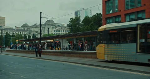 Manchester Trams Stock Footage 200855151