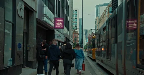 Manchester Trams Stock Footage 200857004