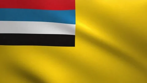 Manchukuo Flag Waving Loop 4K – Historical Manchukuo Flag Animation Vídeos de archivo 336286496
