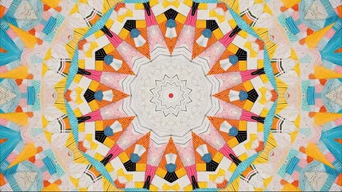 Mandala 2D Kaleidoscope 16 version Stock Footage 259555062