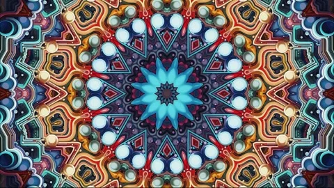 Mandala 2D Kaleidoscope 2 version Stock Footage 259554008
