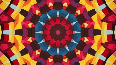 Mandala 2D Kaleidoscope 20 version Stock Footage 259555260