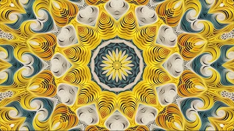 Mandala 2D Kaleidoscope  21 version Stock Footage 259555284