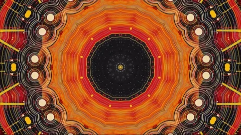 Mandala 2D Kaleidoscope 24 version Stock Footage 259555577