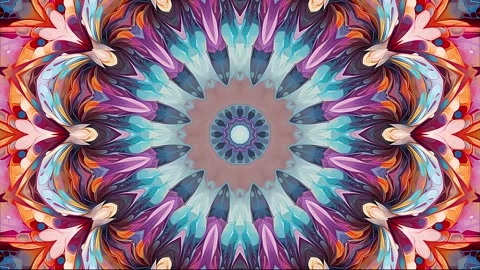 Mandala 2D Kaleidoscope 3 version Stock Footage 259554009