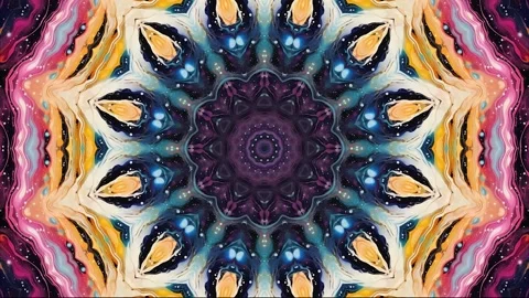 Mandala 2D Kaleidoscope 4 version Stock Footage 259554014