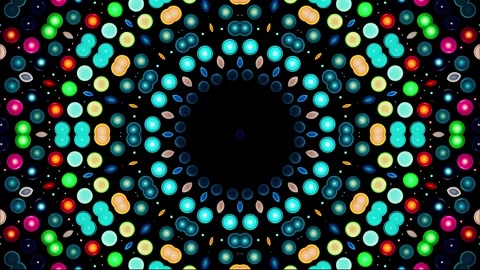Mandala 2D Kaleidoscope 5 version Stock Footage 259554015
