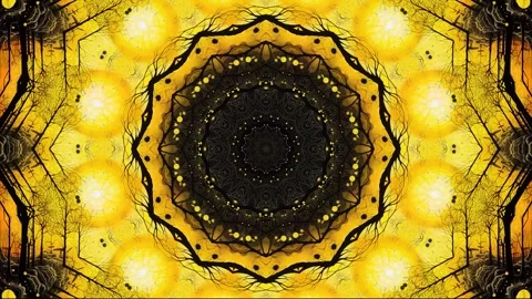 Mandala 2D Kaleidoscope 8 version Stock Footage 259554480