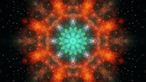 Mandala 3D Kaleidoscope seamless loop Psychedelic Trippy Video stock 167768029