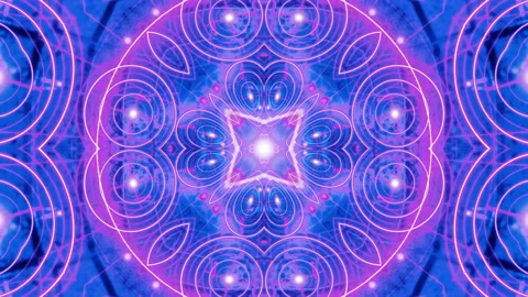 Mandala 3D Kaleidoscope seamless loop Psychedelic Stock Footage 261357626