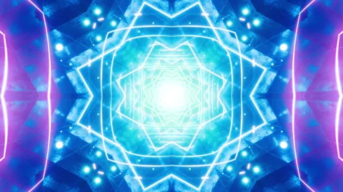 Mandala 3D Kaleidoscope seamless loop Psychedelic Stock Footage 261377073