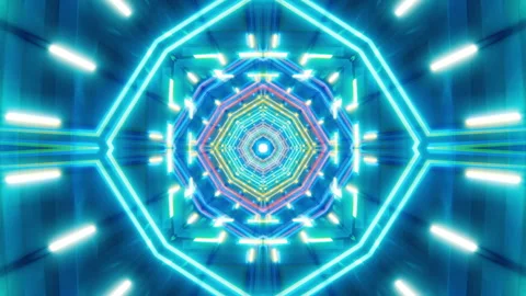 Mandala 3D Kaleidoscope seamless loop Psychedelic Stock Footage 262831984