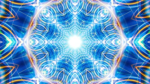 Mandala 3D Kaleidoscope seamless loop Psychedelic Stock Footage 263529480