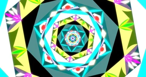 Mandala 3D seamless loop Psychedelic Pattern Meditation Background Relaxing Video stock 158566460