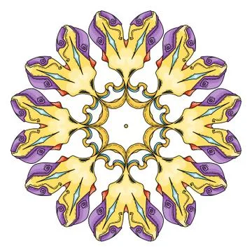 Mandala. Abstract decorative background. Islam, Arabic, oriental, indian, ott Stock Illustration