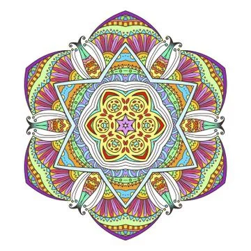 Mandala. Abstract decorative background. Islam, Arabic, oriental, indian, ott Stock Illustration